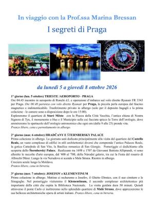 Gita a Praga con la Professoressa Bressan