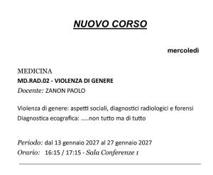 Nuovo Corso: VIOLENZA DI GENERE