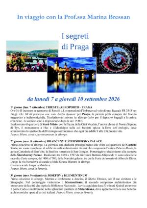 Gita a Praga con la Professoressa Bressan